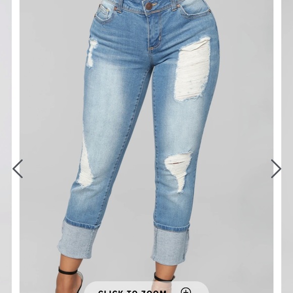 Fashion Nova “Eddy boyfriend jeans” size 3 - Picture 2 of 6